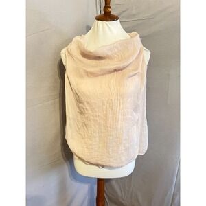 Cosmo Womens Italian Flowy Silk Sleeveless Top Sz M Romantic Feminine Fairy